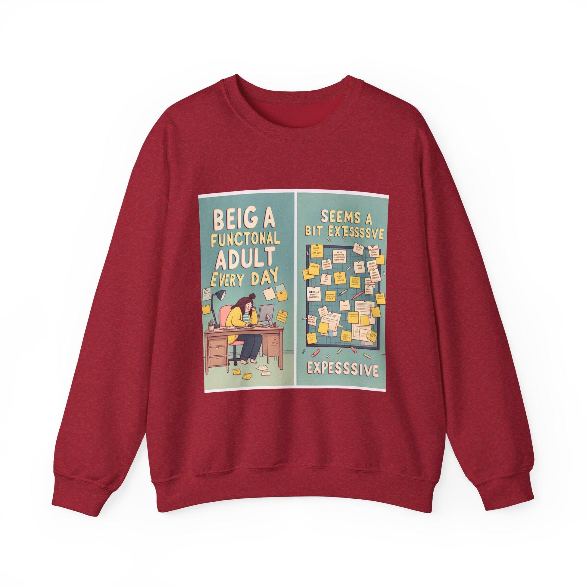 Humorous Adult Crewneck Sweatshirt - Cozy Everyday Loungewear for Self-Care & Gifting - Toddcraft