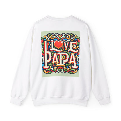 Personalized 'I Love Papa' Cozy Crewneck Sweatshirt - Comfy Father's Day Gift for Grandpa - Toddcraft