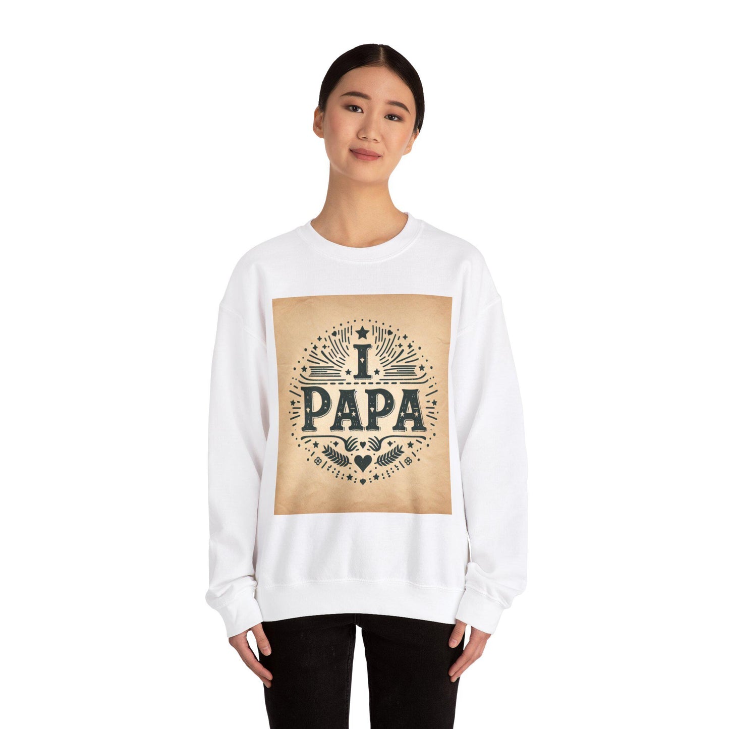 Personalized 'I Love Papa' Cozy Crewneck Sweatshirt - Comfy Father's Day Gift for Grandpa - Toddcraft