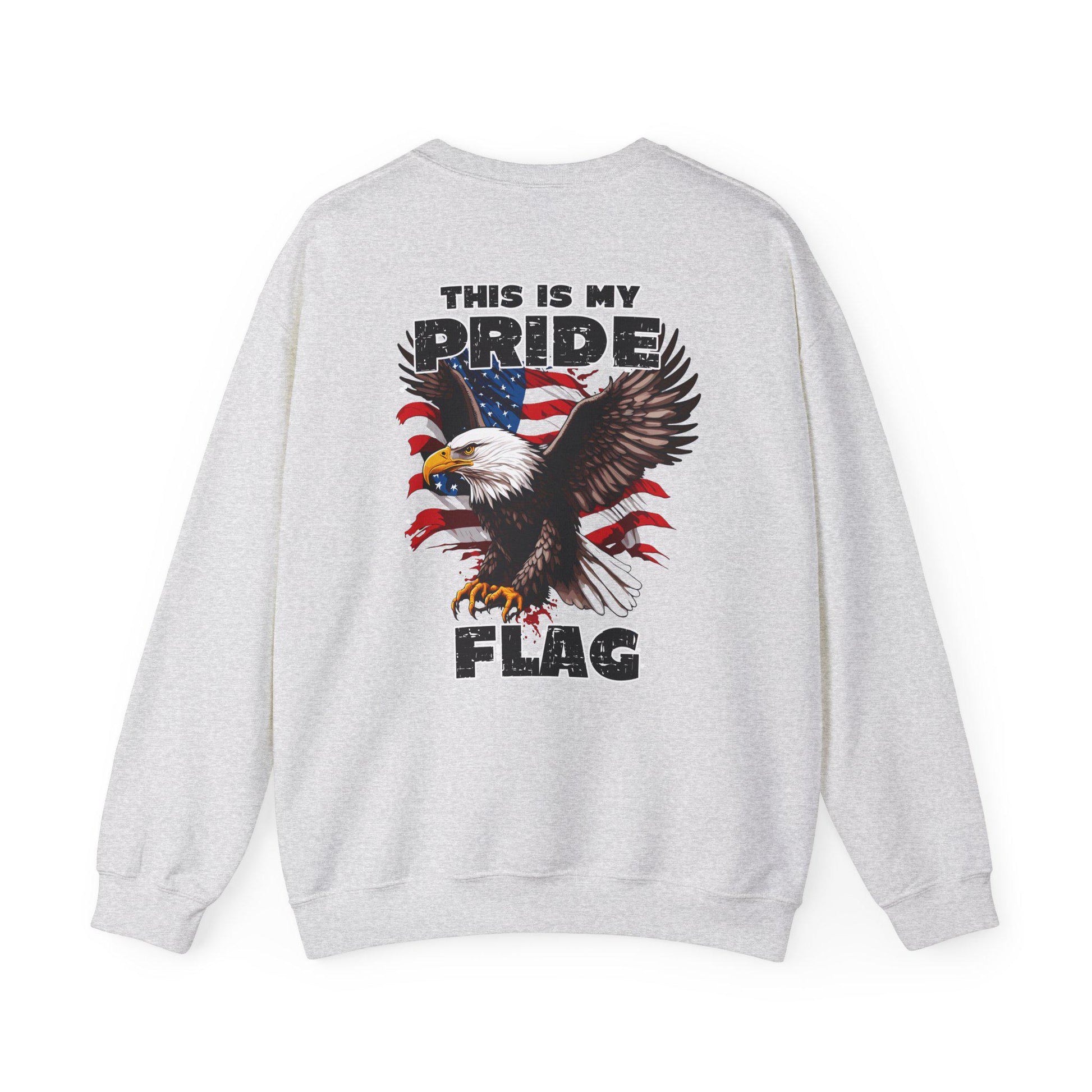 USA Pride Flag Sweatshirt Patriotic 4th of July Crewneck Red White Blue Independence Day Stars Unisex Heavy Blend - Toddcraft