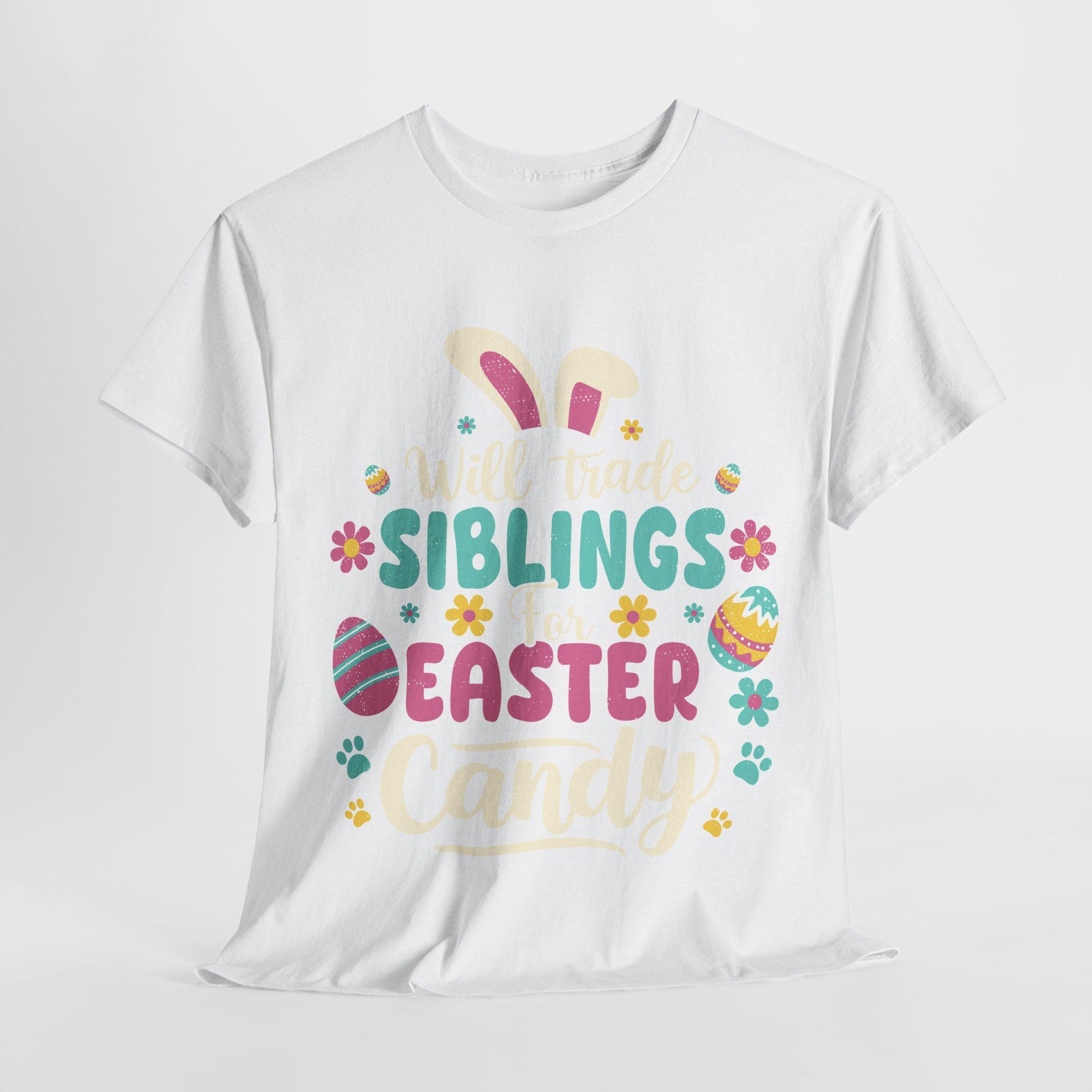 Easter Candy Trading Tee: Fun Family Spring Celebration Outfit for Siblings and Kids - Toddcraft