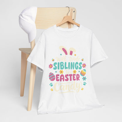 Easter Candy Trading Tee: Fun Family Spring Celebration Outfit for Siblings and Kids - Toddcraft