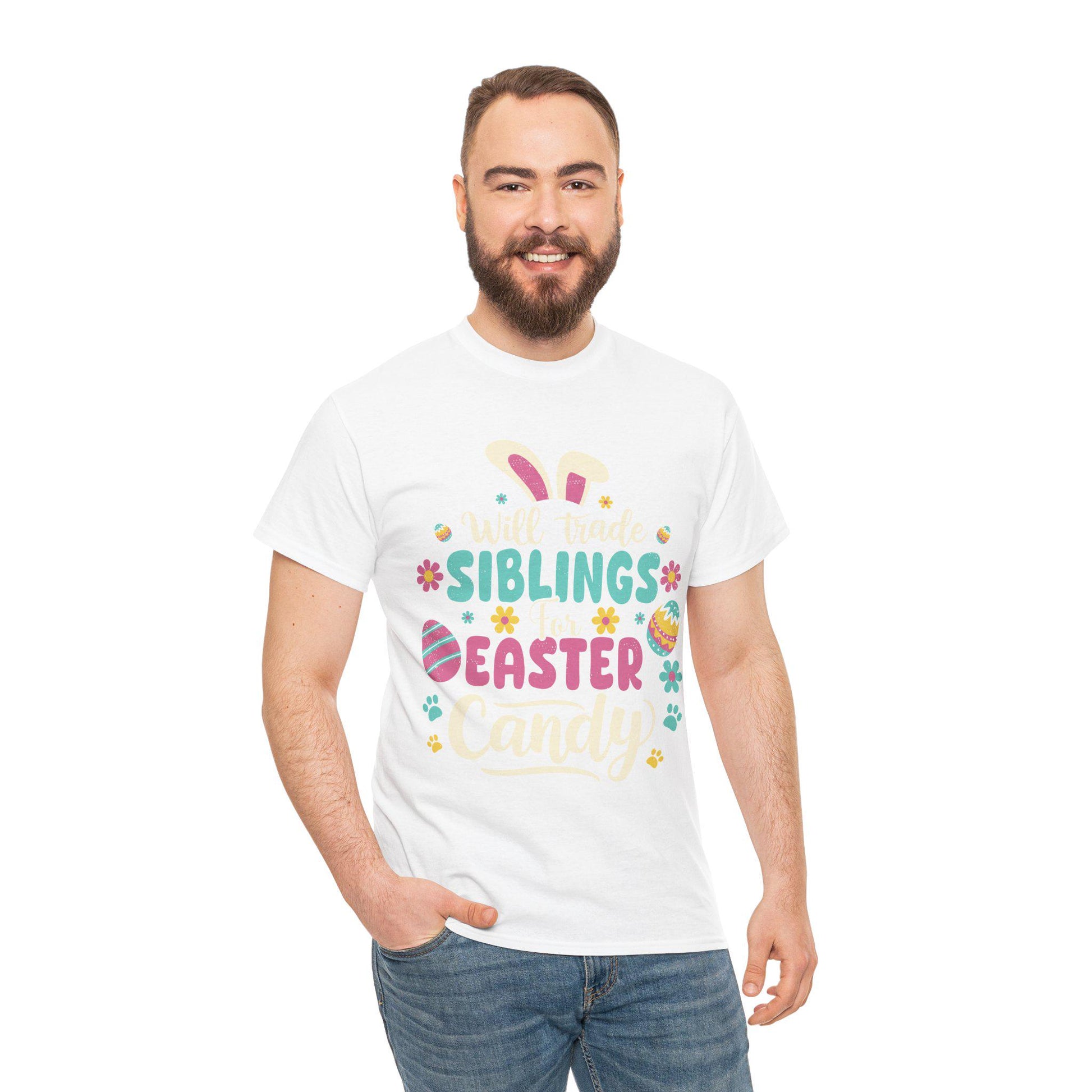 Easter Candy Trading Tee: Fun Family Spring Celebration Outfit for Siblings and Kids - Toddcraft