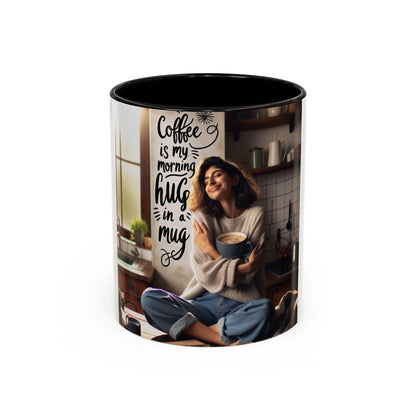 Coffee Mug for Morning Hug in a Mug - Colorful 11oz  15oz Gifts for Moms, Dads, Coffee Tea Lovers, Perfect Birthday & Holiday Present - Toddcraft