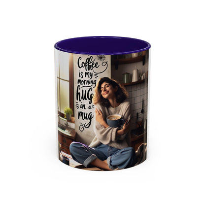 Coffee Mug for Morning Hug in a Mug - Colorful 11oz  15oz Gifts for Moms, Dads, Coffee Tea Lovers, Perfect Birthday & Holiday Present - Toddcraft