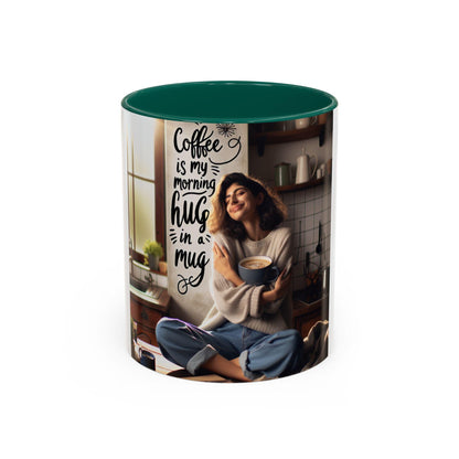 Coffee Mug for Morning Hug in a Mug - Colorful 11oz  15oz Gifts for Moms, Dads, Coffee Tea Lovers, Perfect Birthday & Holiday Present - Toddcraft