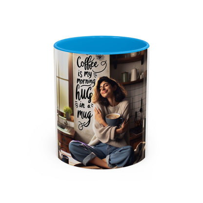 Coffee Mug for Morning Hug in a Mug - Colorful 11oz  15oz Gifts for Moms, Dads, Coffee Tea Lovers, Perfect Birthday & Holiday Present - Toddcraft