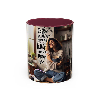 Coffee Mug for Morning Hug in a Mug - Colorful 11oz  15oz Gifts for Moms, Dads, Coffee Tea Lovers, Perfect Birthday & Holiday Present - Toddcraft