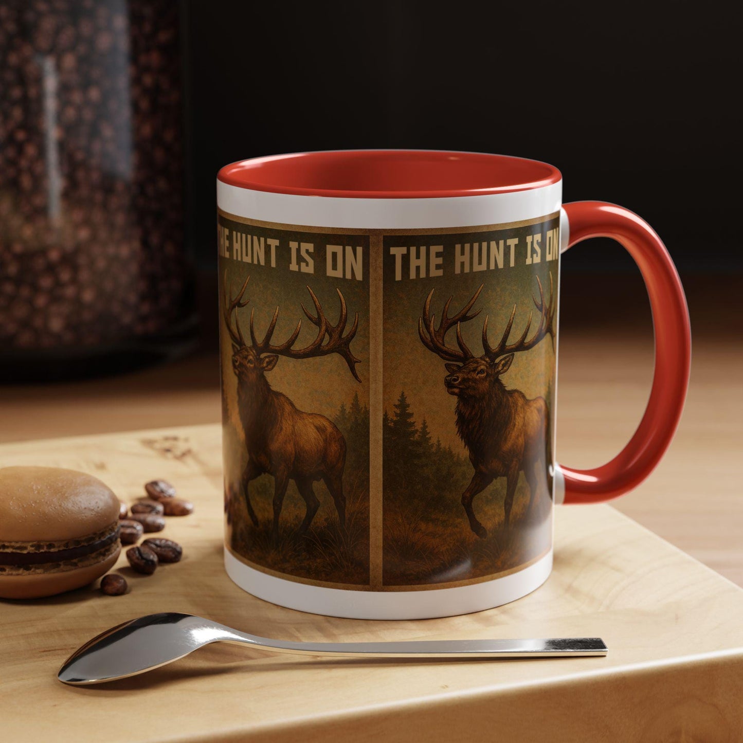 Deer Hunters Mug - The Hunt Is On Coffee Cup, 11oz & 15oz Accent Mug for Hunting Enthusiasts, Gift for Outdoorsmen - Toddcraft