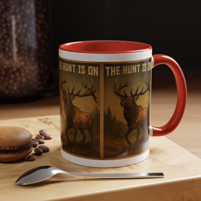 Deer Hunters Mug - The Hunt Is On Coffee Cup, 11oz & 15oz Accent Mug for Hunting Enthusiasts, Gift for Outdoorsmen - Toddcraft