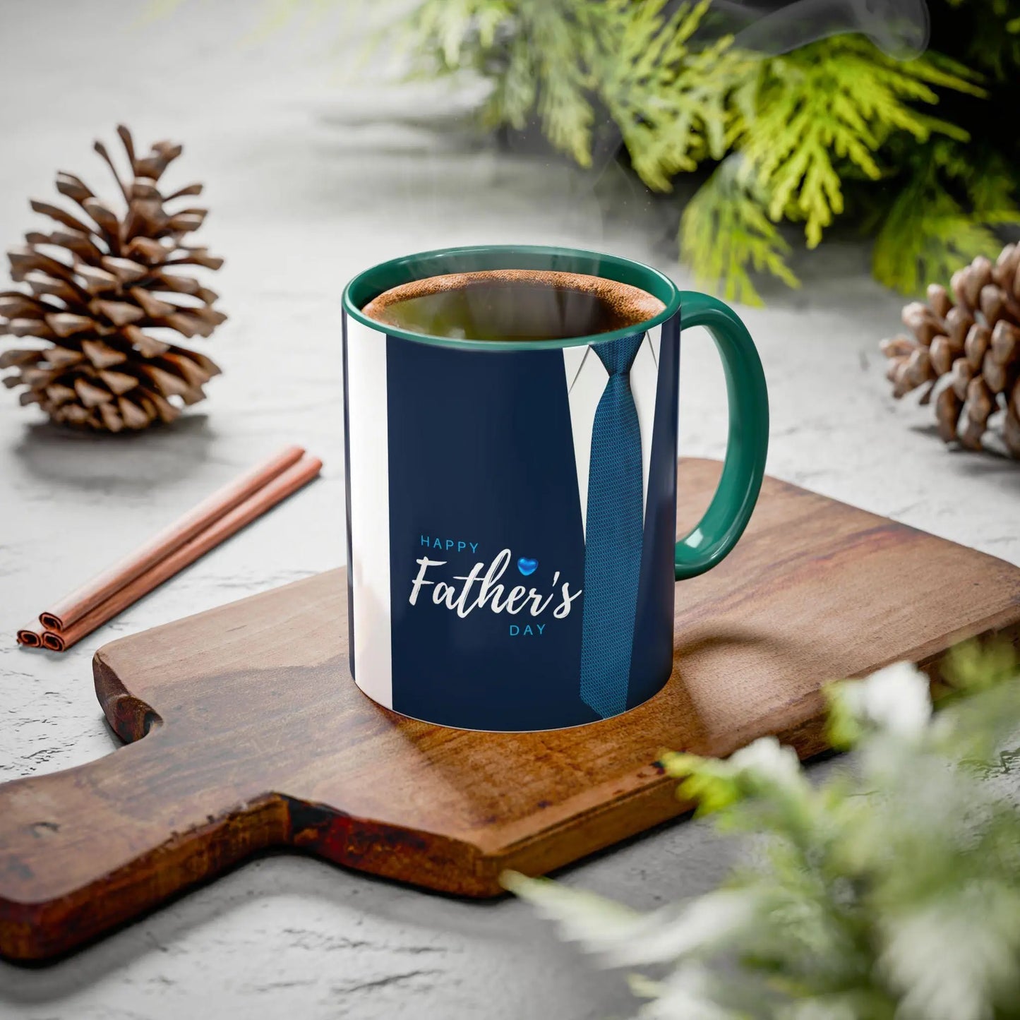 Happy Father's Day Mug - Perfect Gift for Dad, Step Dad, or Grandpa - Great Birthday Present for Couples Colorful Mugs (11oz, 15oz) - Toddcraft