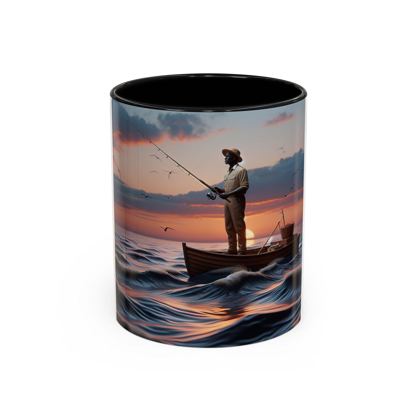 Stylish Accent Coffee Mug - Elegant Ceramic Cup for Hot Beverages (11 or 15 oz) - Toddcraft