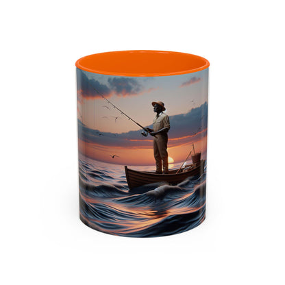 Stylish Accent Coffee Mug - Elegant Ceramic Cup for Hot Beverages (11 or 15 oz) - Toddcraft