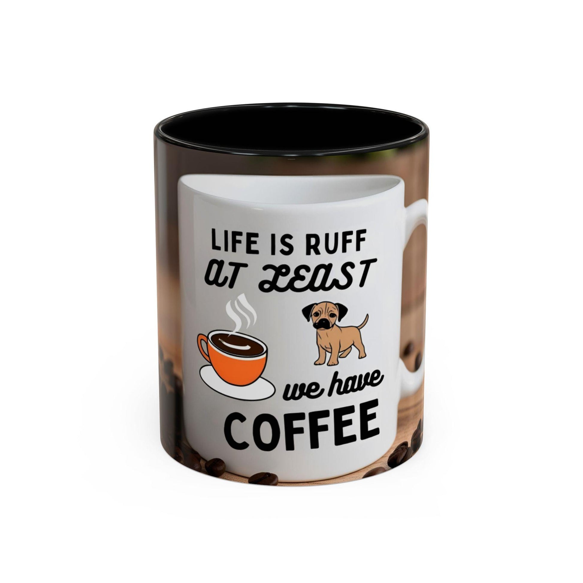 Adorable Canine-Themed Ceramic Cup for Dog Enthusiasts - Life is Ruff Coffee Mug - Toddcraft