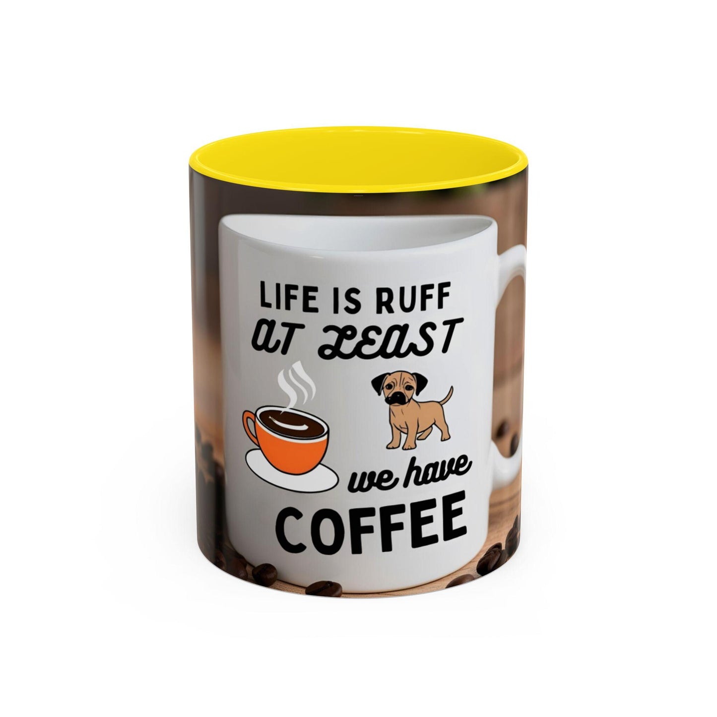 Adorable Canine-Themed Ceramic Cup for Dog Enthusiasts - Life is Ruff Coffee Mug - Toddcraft