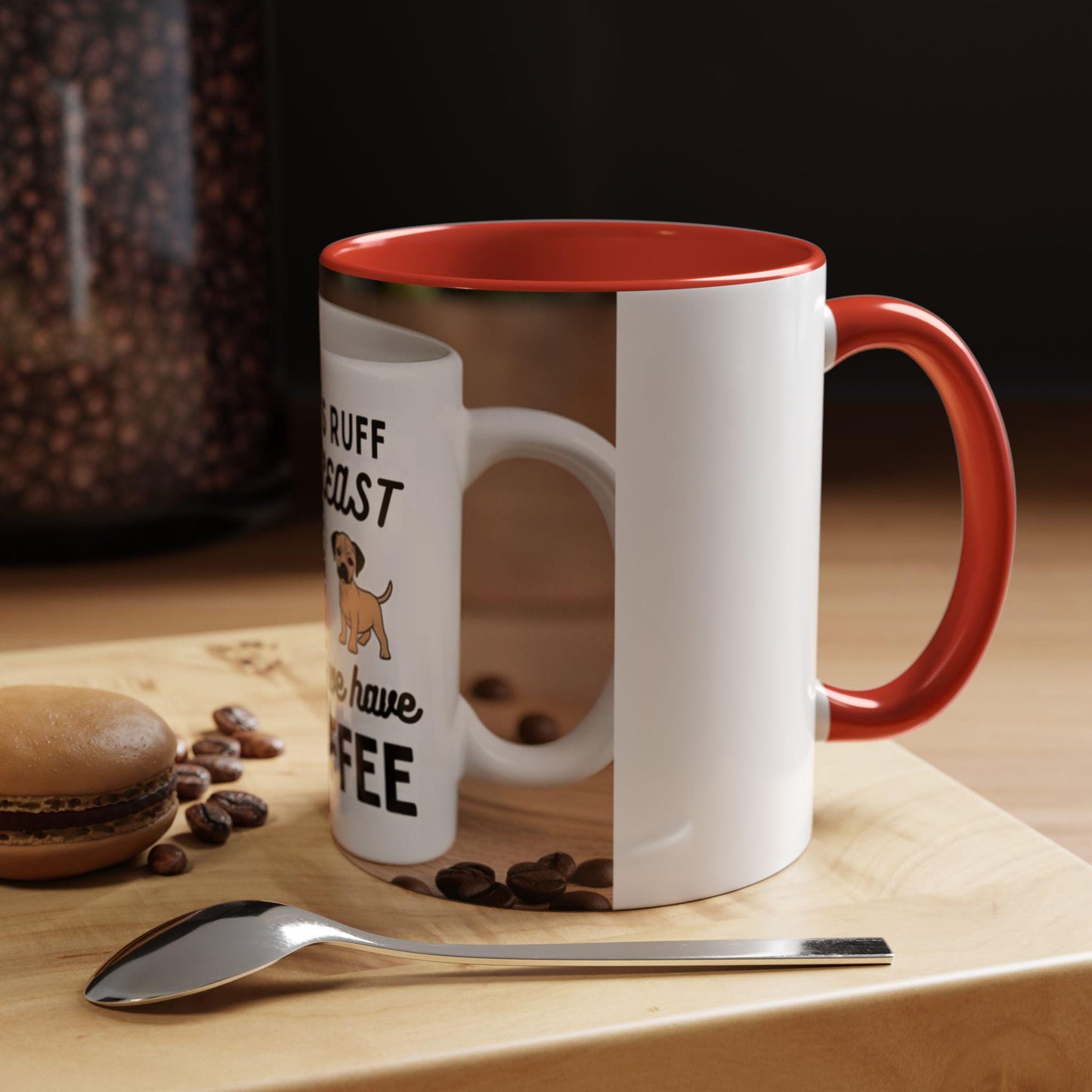 Adorable Canine-Themed Ceramic Cup for Dog Enthusiasts - Life is Ruff Coffee Mug - Toddcraft