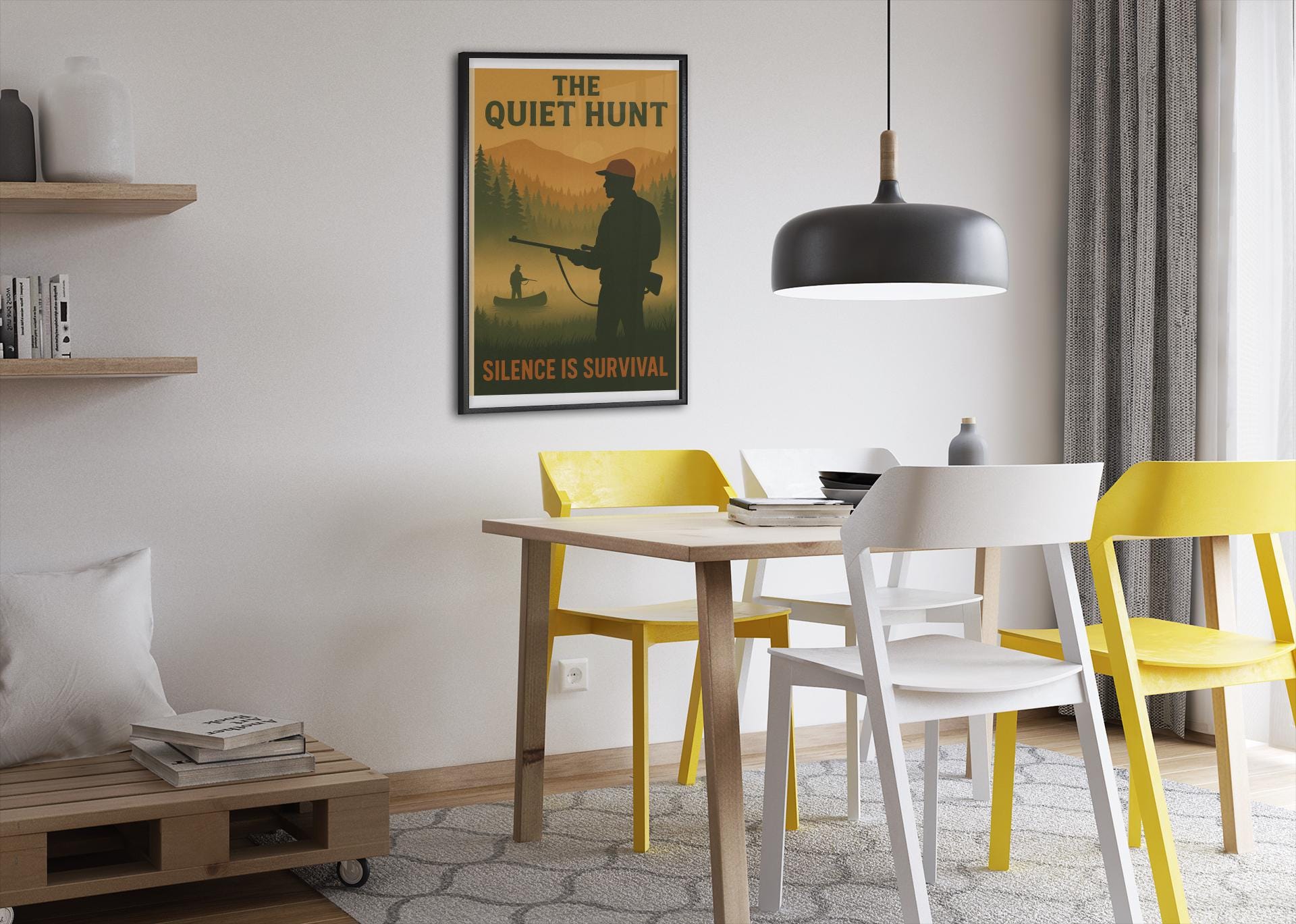 Buck Hunter Framed Vertical Poster - Elegant Custom Wall Art for Home, Office & Gallery Decor, Rustic Nature Print - Toddcraft