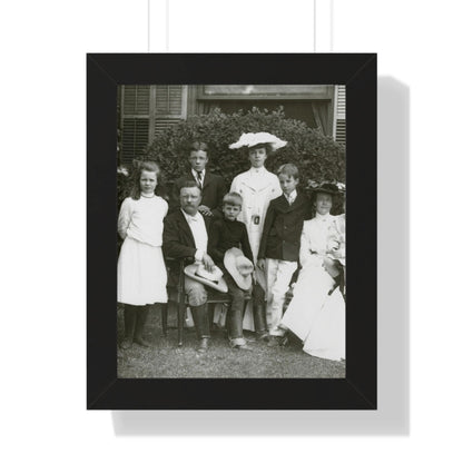 Elegant Framed Vertical Poster - Custom Wall Art for Home, Office & Gallery Decor Roosevelt family portrait - Toddcraft