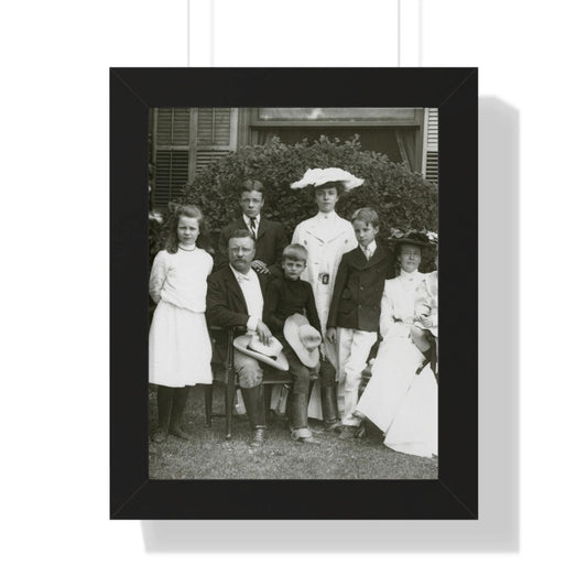 Elegant Framed Vertical Poster - Custom Wall Art for Home, Office & Gallery Decor Roosevelt family portrait - Toddcraft
