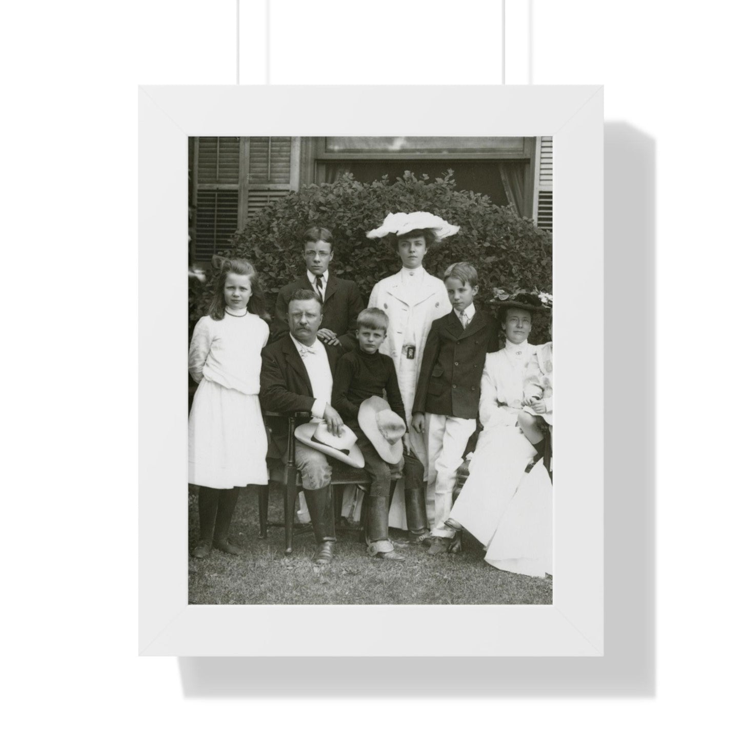 Elegant Framed Vertical Poster - Custom Wall Art for Home, Office & Gallery Decor Roosevelt family portrait - Toddcraft