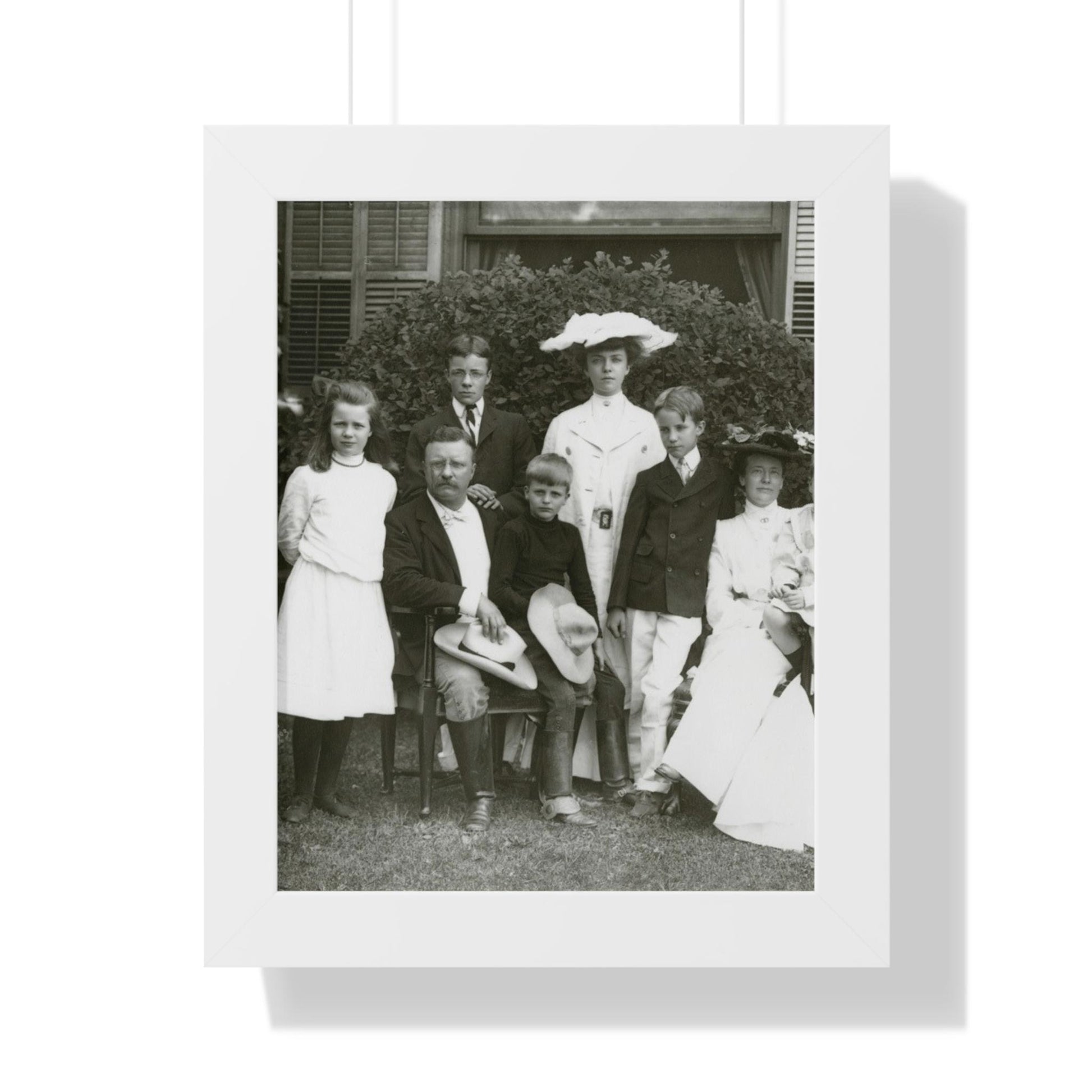 Elegant Framed Vertical Poster - Custom Wall Art for Home, Office & Gallery Decor Roosevelt family portrait - Toddcraft