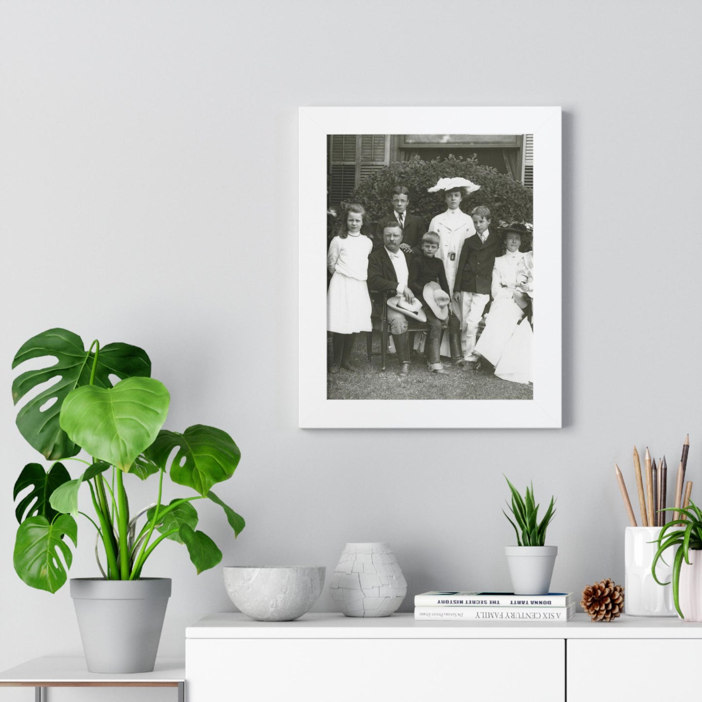 Elegant Framed Vertical Poster - Custom Wall Art for Home, Office & Gallery Decor Roosevelt family portrait - Toddcraft