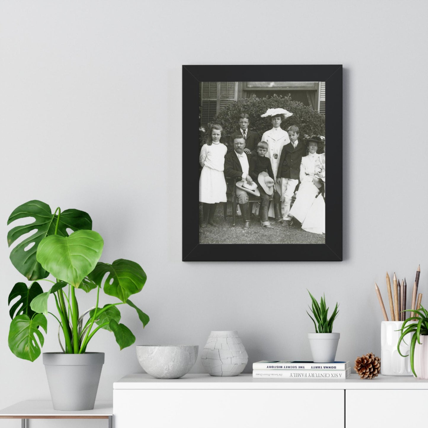Elegant Framed Vertical Poster - Custom Wall Art for Home, Office & Gallery Decor Roosevelt family portrait - Toddcraft