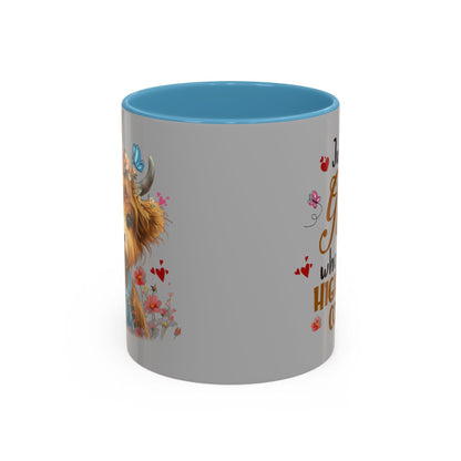 Highland Cow Coffee Mug for Women, Just a Girl Who Loves Highland Cows, Accent 11oz & 15oz Tea Cup Gift - Toddcraft