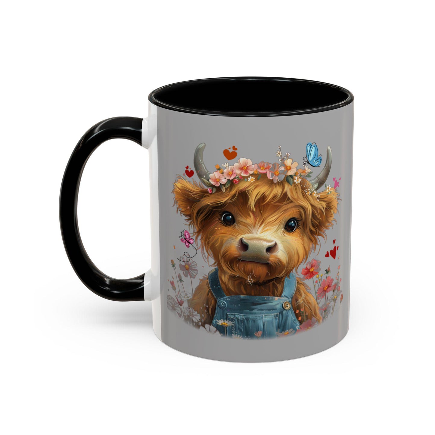 Highland Cow Coffee Mug for Women, Just a Girl Who Loves Highland Cows, Accent 11oz & 15oz Tea Cup Gift - Toddcraft