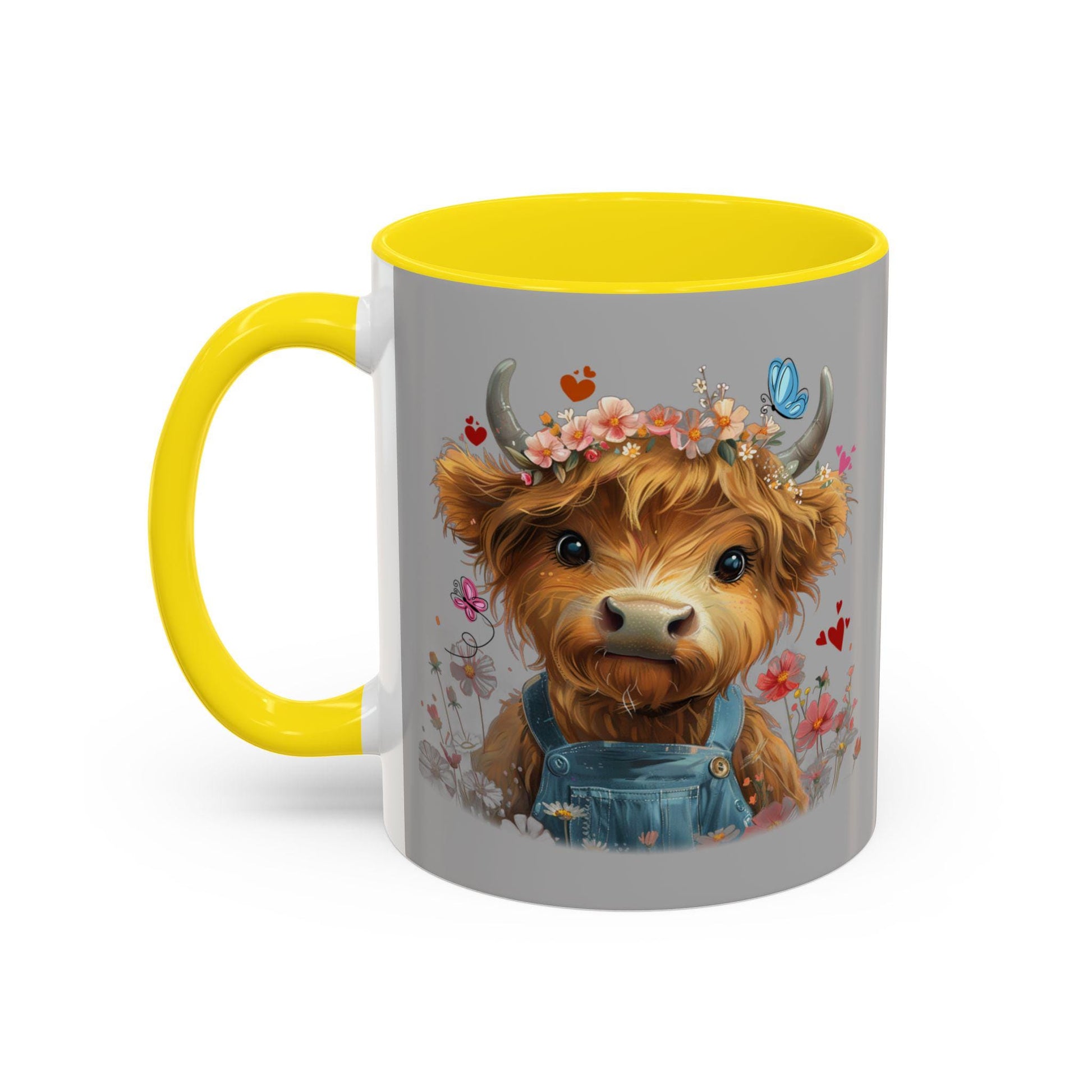 Highland Cow Coffee Mug for Women, Just a Girl Who Loves Highland Cows, Accent 11oz & 15oz Tea Cup Gift - Toddcraft