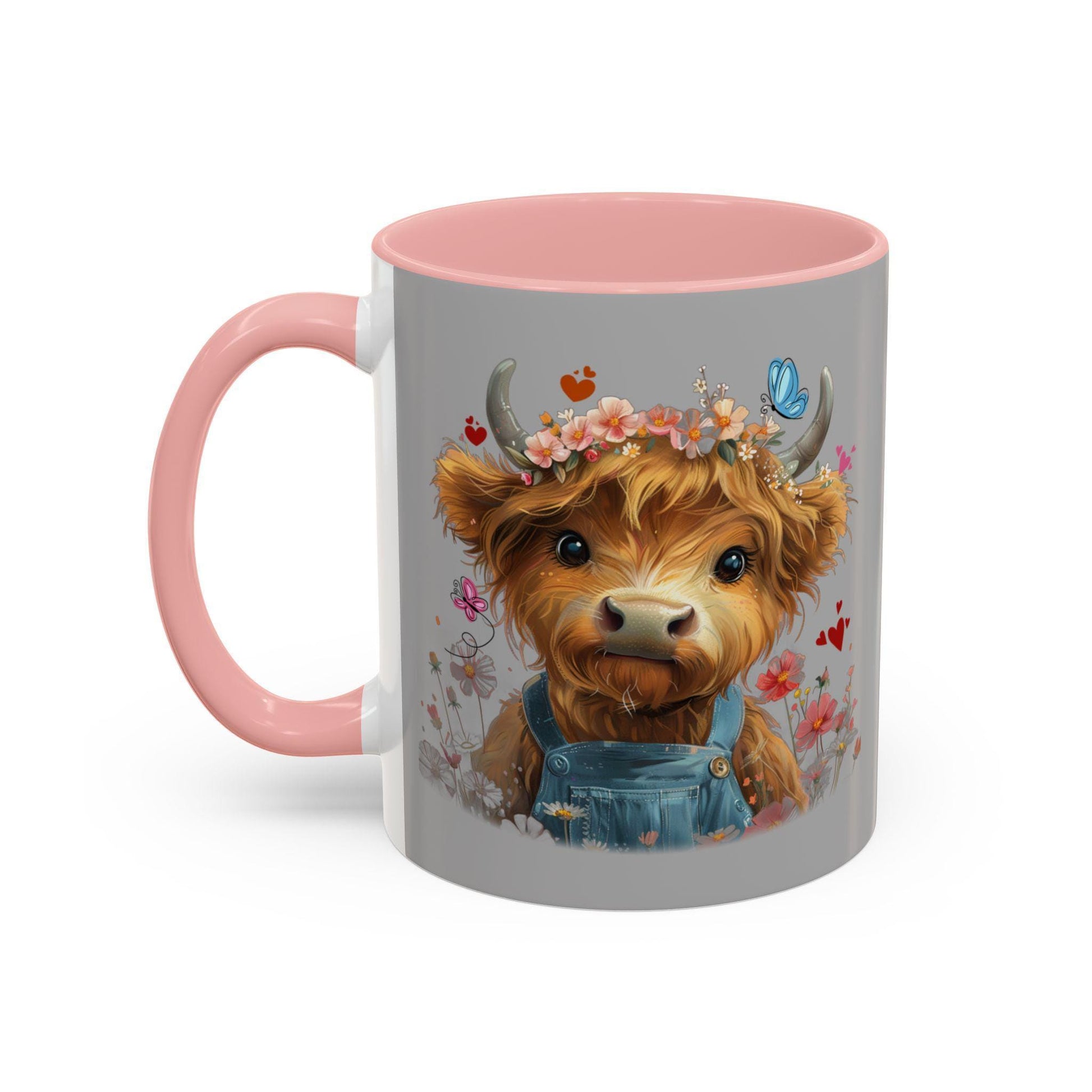 Highland Cow Coffee Mug for Women, Just a Girl Who Loves Highland Cows, Accent 11oz & 15oz Tea Cup Gift - Toddcraft