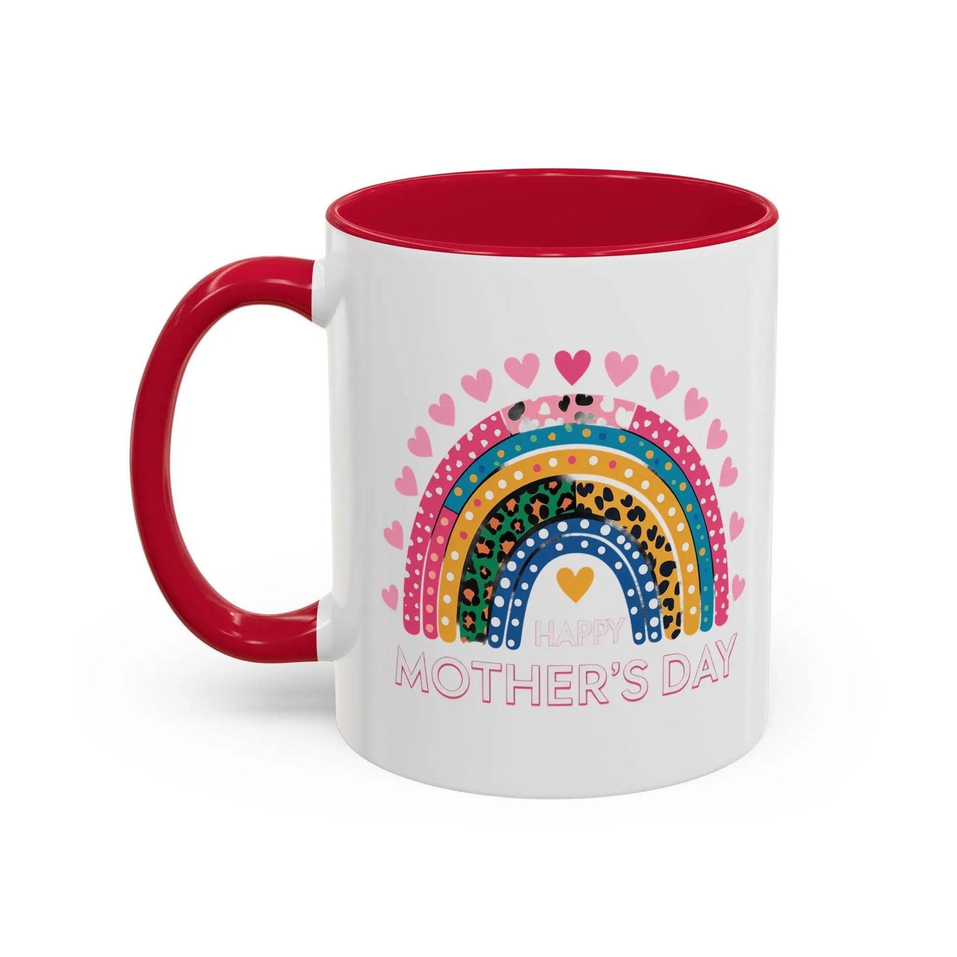 Mother's Day Coffee Mug Gift from Son, Daughter & Dad  Colorful Hearts Design, Tea Cup for Mom, Perfect Mothers Day Present - Toddcraft
