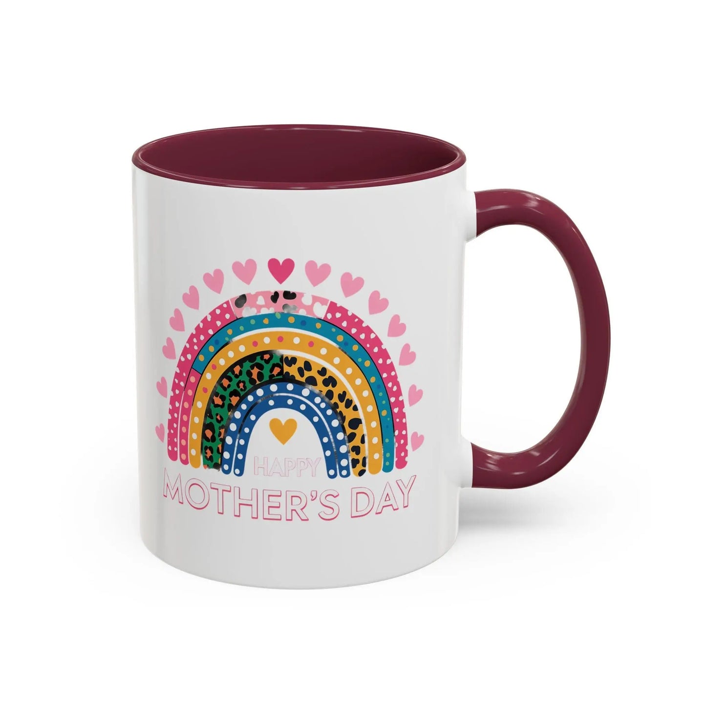 Mother's Day Coffee Mug Gift from Son, Daughter & Dad  Colorful Hearts Design, Tea Cup for Mom, Perfect Mothers Day Present - Toddcraft