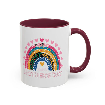 Mother's Day Coffee Mug Gift from Son, Daughter & Dad  Colorful Hearts Design, Tea Cup for Mom, Perfect Mothers Day Present - Toddcraft
