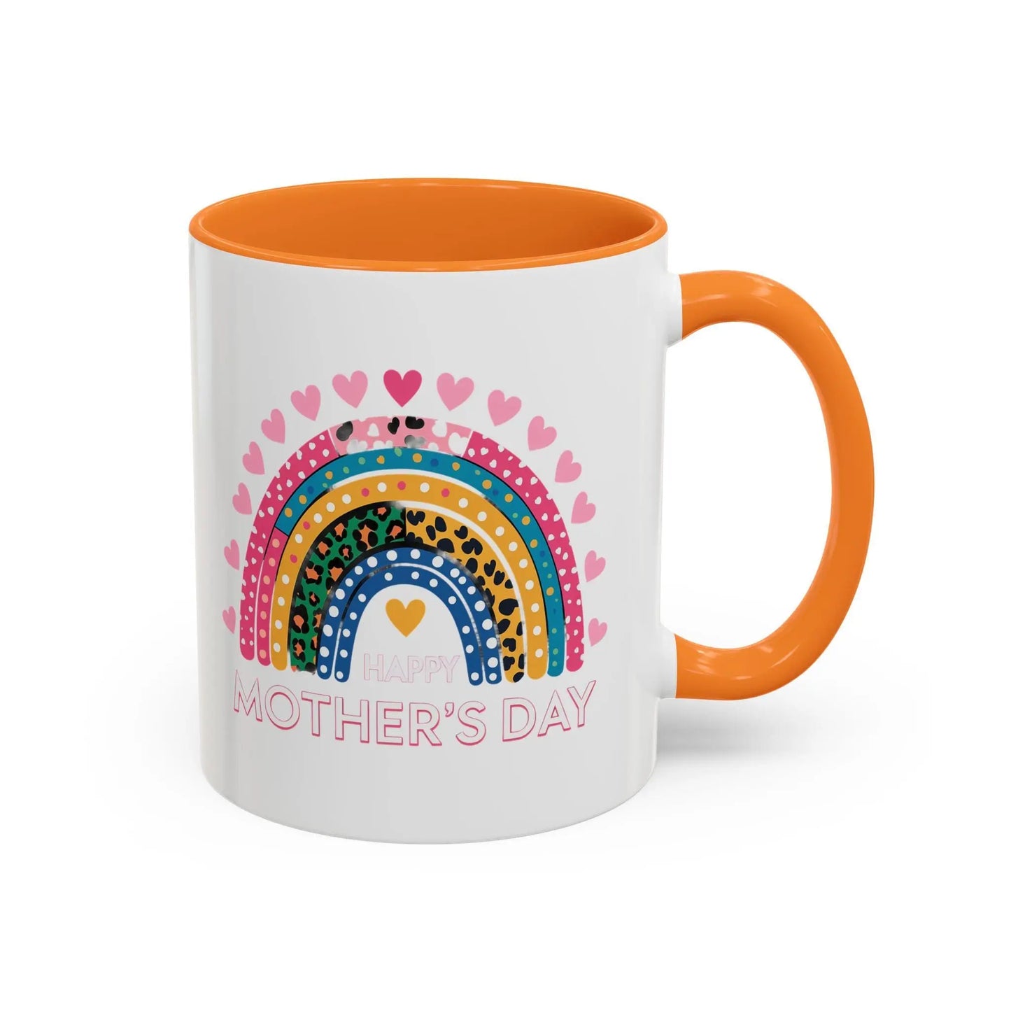 Mother's Day Coffee Mug Gift from Son, Daughter & Dad  Colorful Hearts Design, Tea Cup for Mom, Perfect Mothers Day Present - Toddcraft