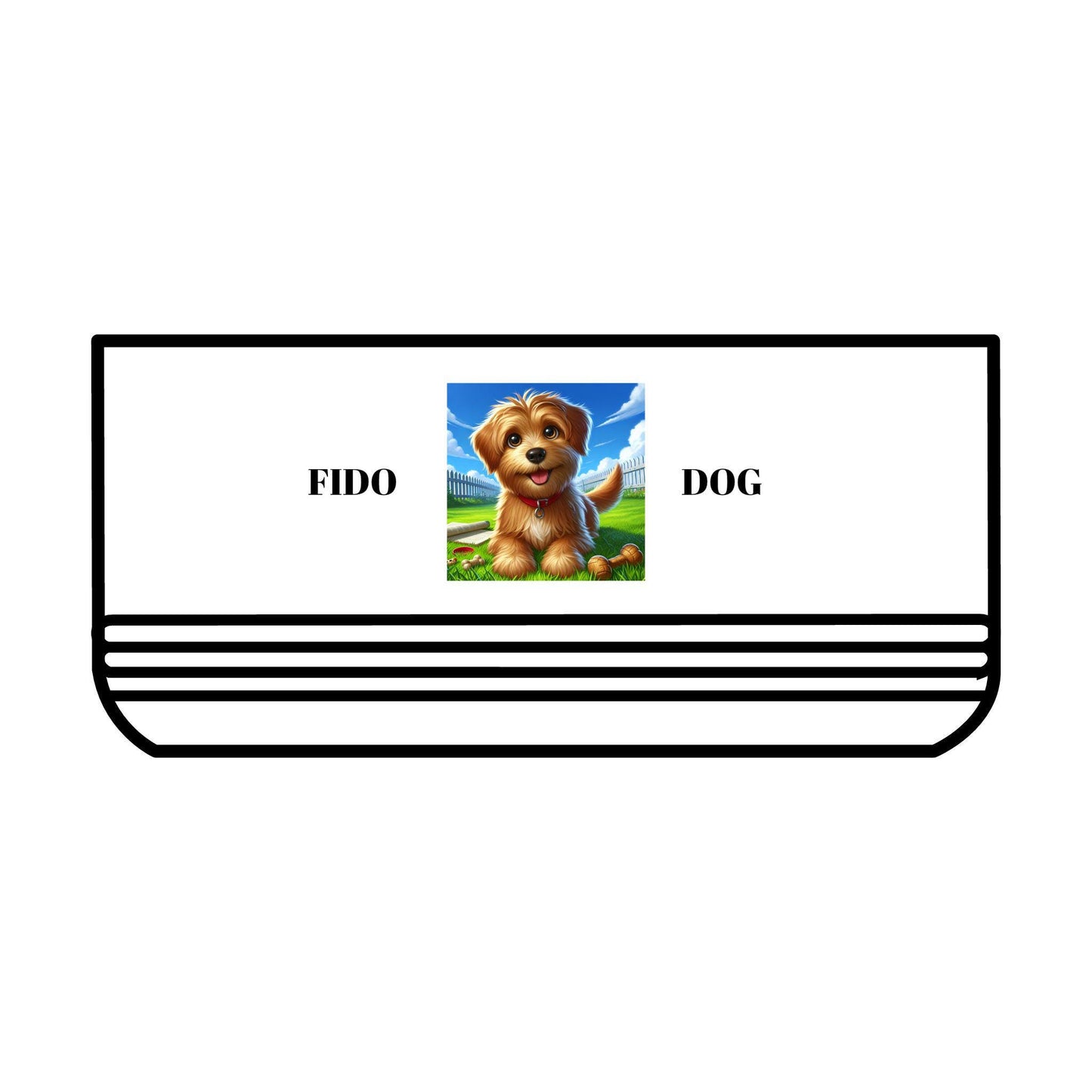 Non-Slip Dog & Cat Food Bowl with Grey Paw Print  Durable, Easy to Clean Pet Dish for Small to Medium Pets - Toddcraft