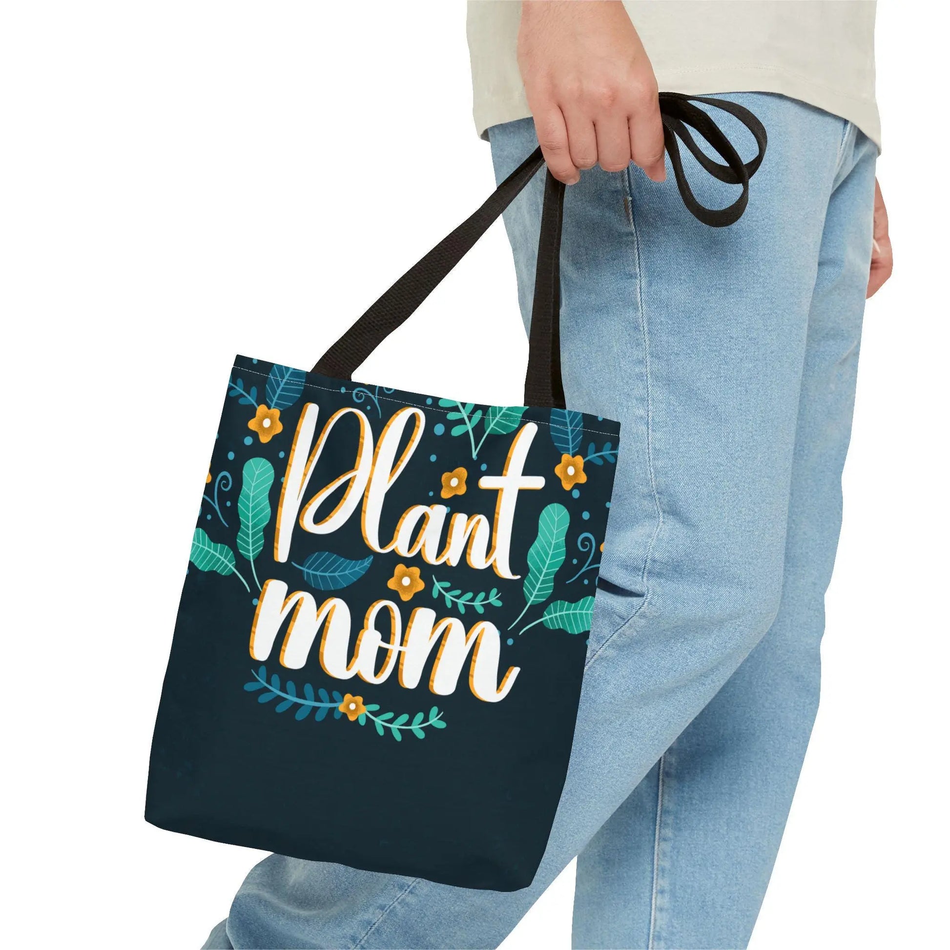Plant Mom Tote Bag All Over Print, Cute Plant Lover Gift, Reusable Shopping Bag, Botanical Style, Eco-Friendly Canvas Tote, Green Thumb Acce - Toddcraft