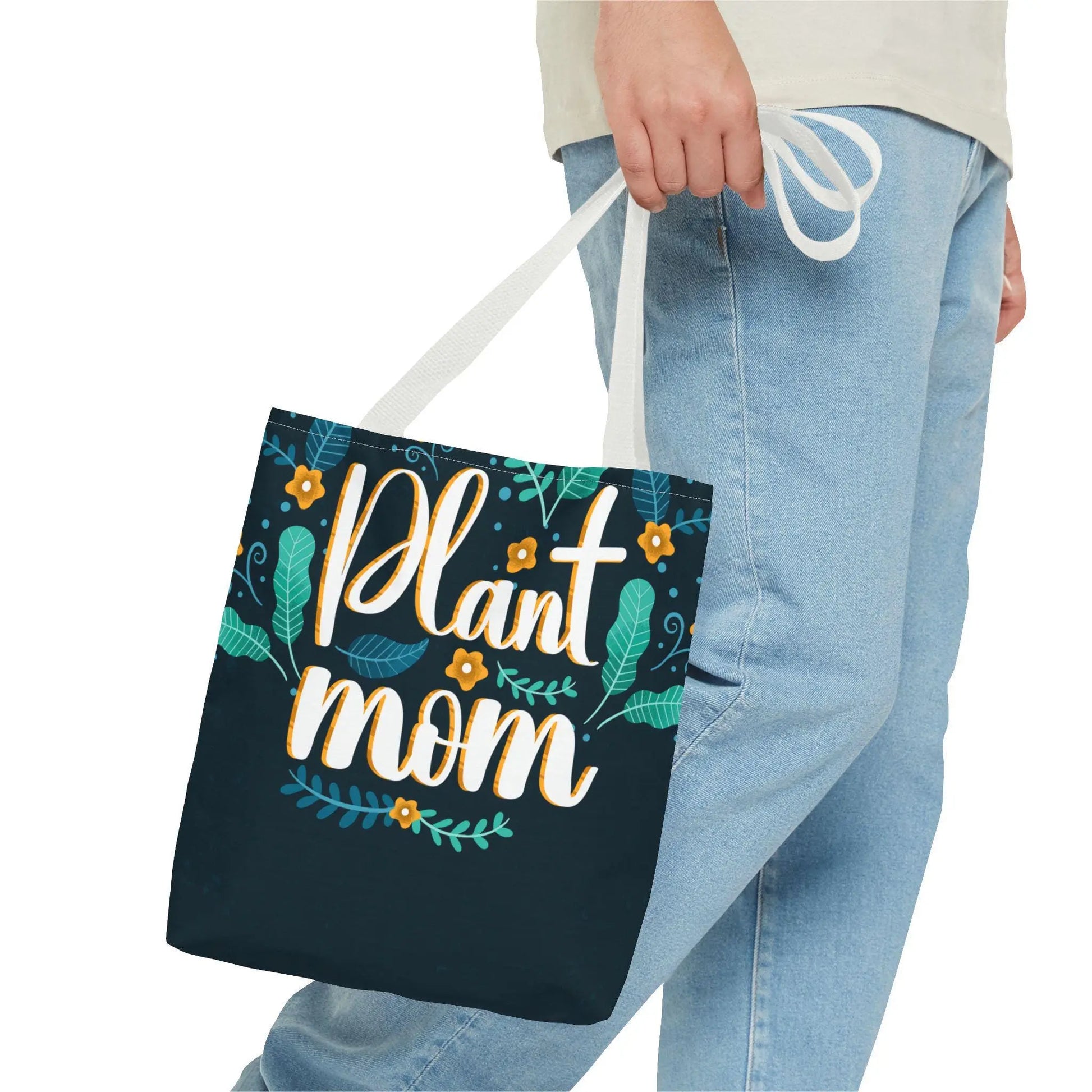 Plant Mom Tote Bag All Over Print, Cute Plant Lover Gift, Reusable Shopping Bag, Botanical Style, Eco-Friendly Canvas Tote, Green Thumb Acce - Toddcraft