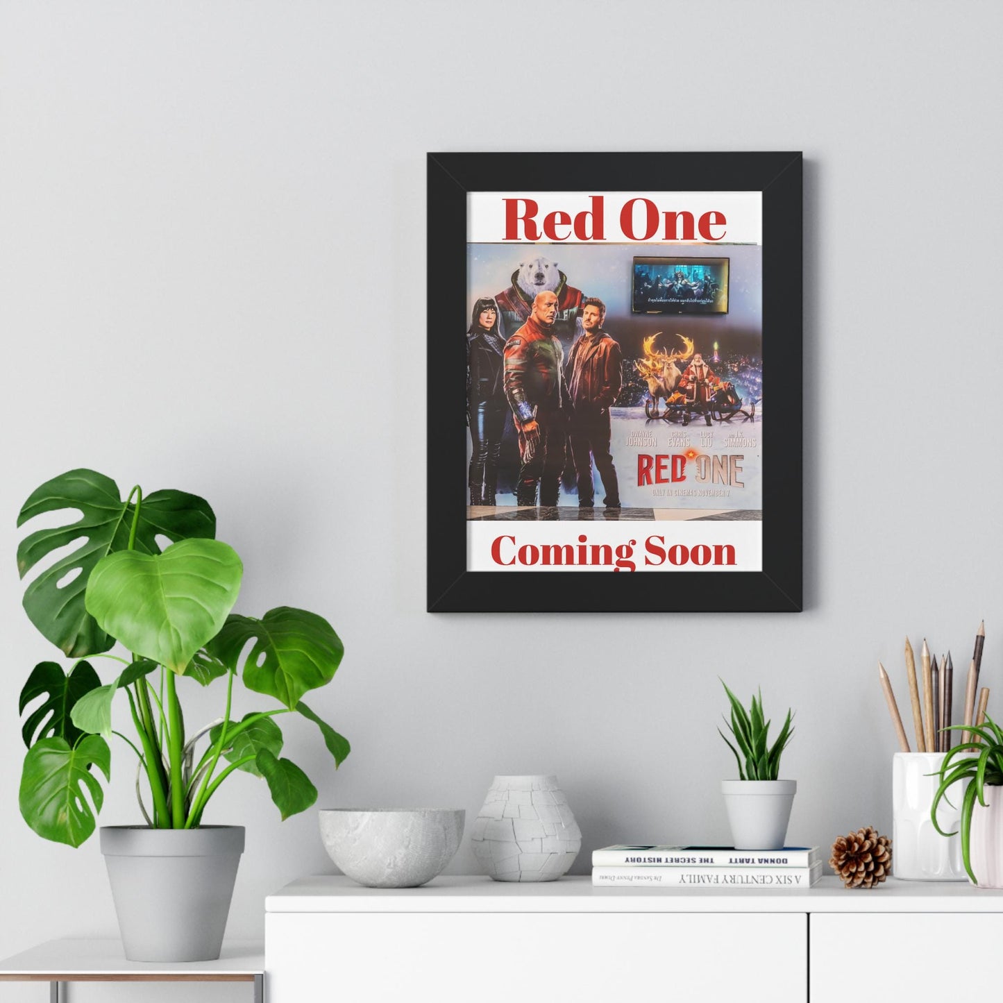 Red One Movie Poster coming soon Elegant Framed Vertical Poster - Custom Wall Art for Home, Office, Gallery Display - Toddcraft