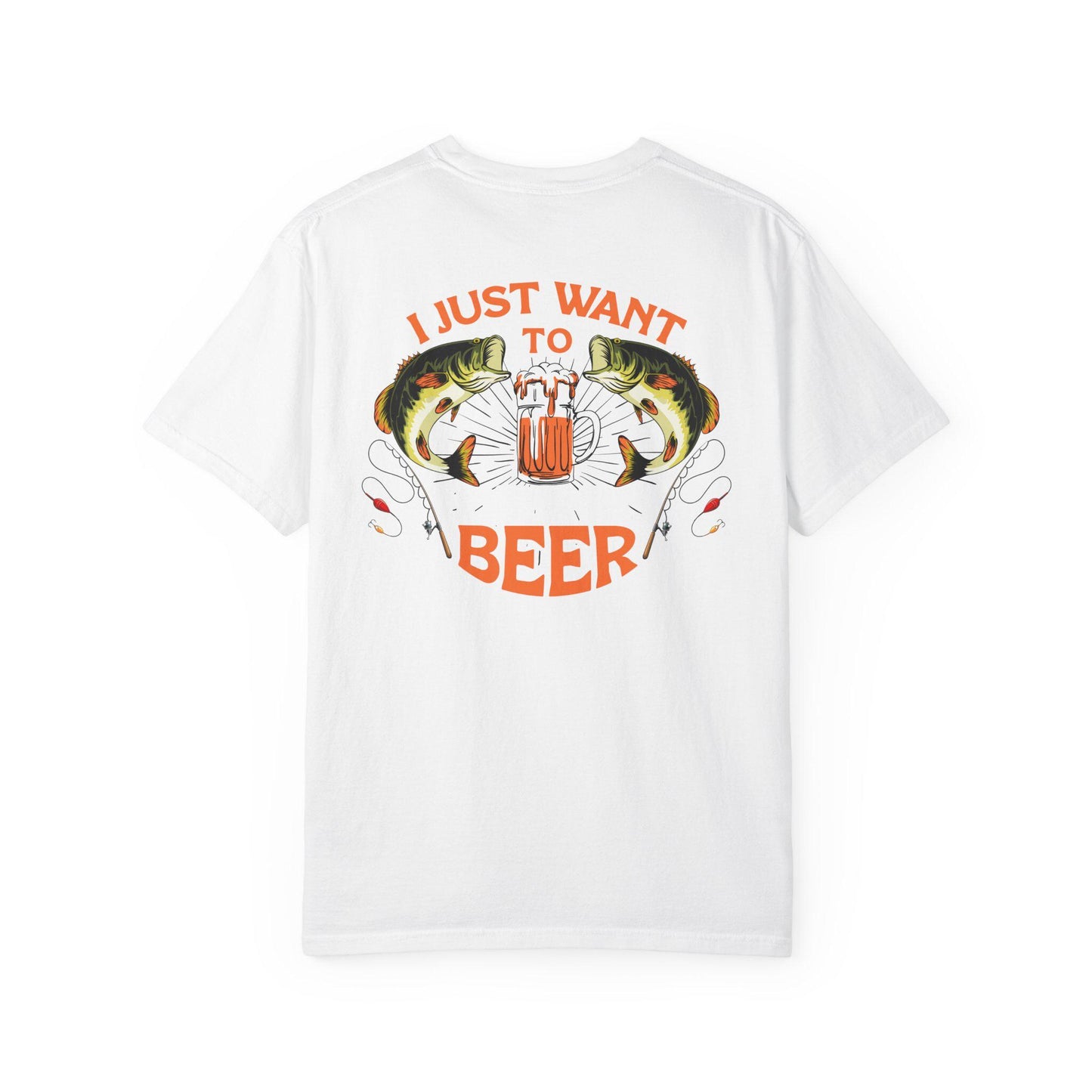 Fishing Enthusiast T-Shirt, I Just Want to Beer Tee, Gifts for Fishermen, Beer Lover's Apparel, Outdoor Adventure Shirt, Funny Fishing - Toddcraft