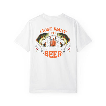 Fishing Enthusiast T-Shirt, I Just Want to Beer Tee, Gifts for Fishermen, Beer Lover's Apparel, Outdoor Adventure Shirt, Funny Fishing - Toddcraft