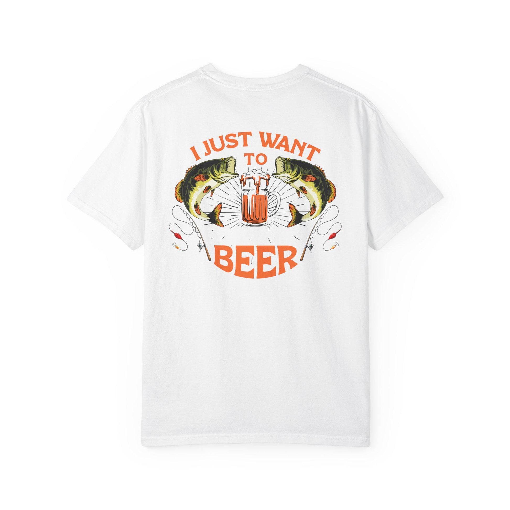Fishing Enthusiast T-Shirt, I Just Want to Beer Tee, Gifts for Fishermen, Beer Lover's Apparel, Outdoor Adventure Shirt, Funny Fishing - Toddcraft