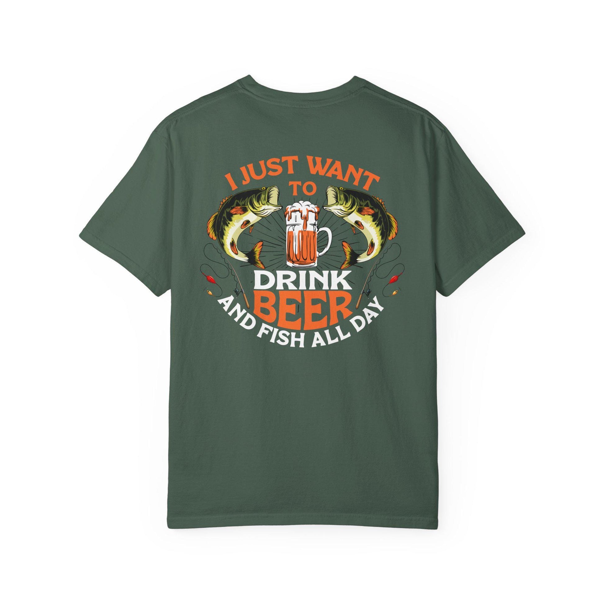 Fishing Enthusiast T-Shirt, I Just Want to Beer Tee, Gifts for Fishermen, Beer Lover's Apparel, Outdoor Adventure Shirt, Funny Fishing - Toddcraft