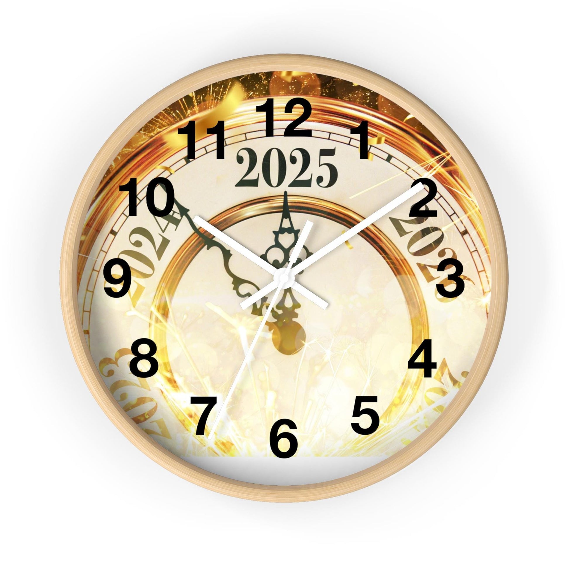 Unique Minimalist Wood Wall Clock: Modern, Silent, Large Decorative Timepiece with Numbers - Toddcraft