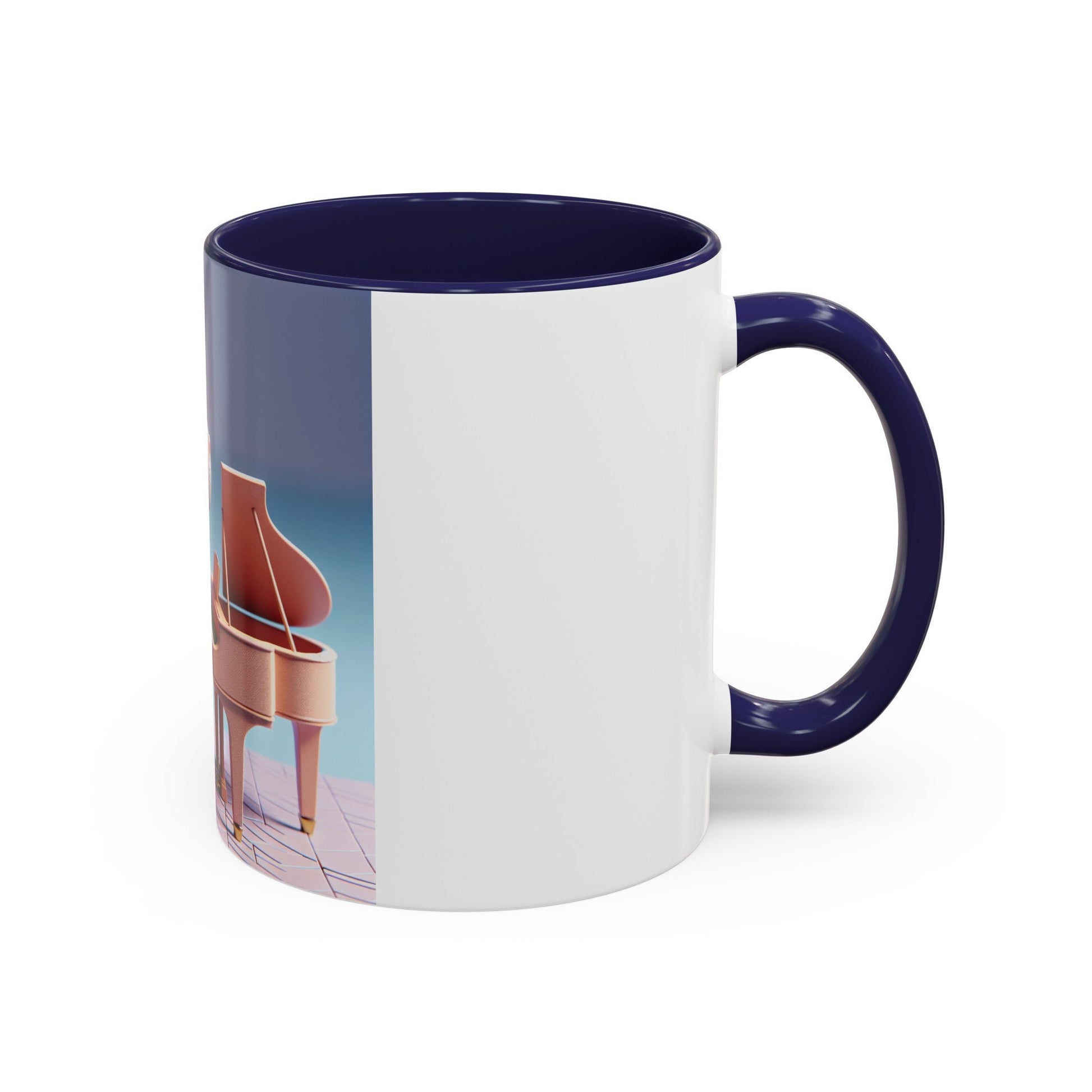 Whimsical Hippo Pianist Coffee Mug: 11oz/15oz Ceramic Gift for Music Lovers & Piano Enthusiasts - Toddcraft