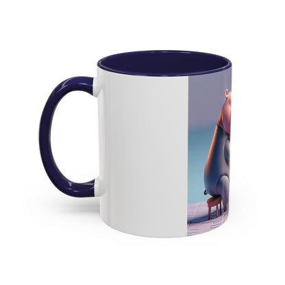Whimsical Hippo Pianist Coffee Mug: 11oz/15oz Ceramic Gift for Music Lovers & Piano Enthusiasts - Toddcraft