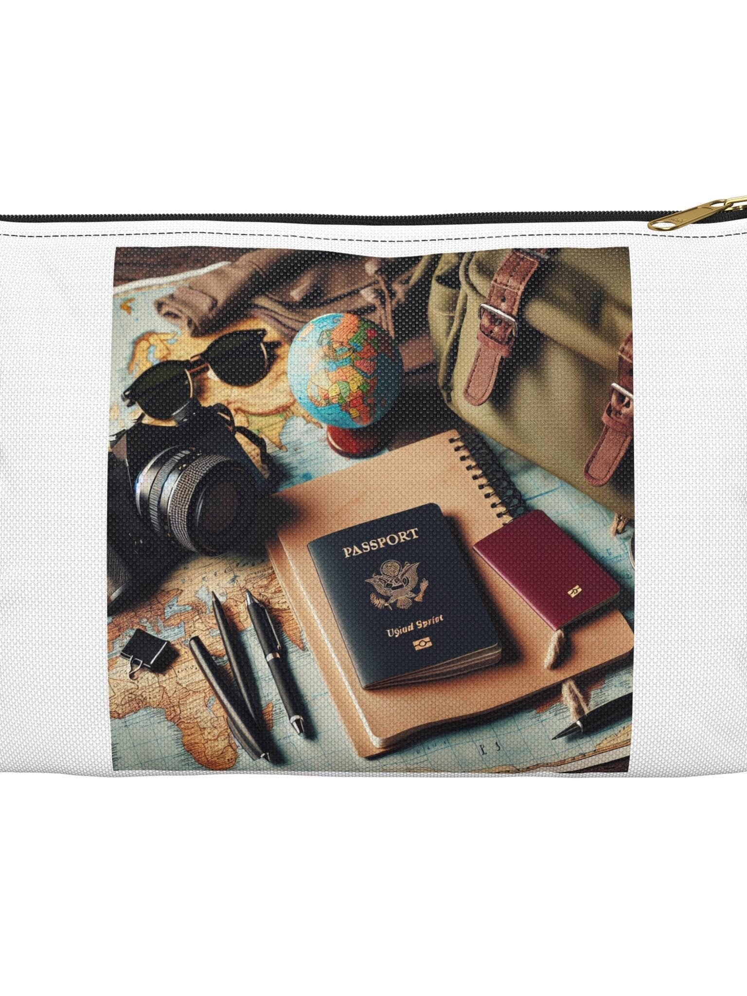 Patterned Zippered Accessory Pouch: Travel Toiletry Bag, Makeup Organizer, Cosmetic Case with T-Bottom - Toddcraft