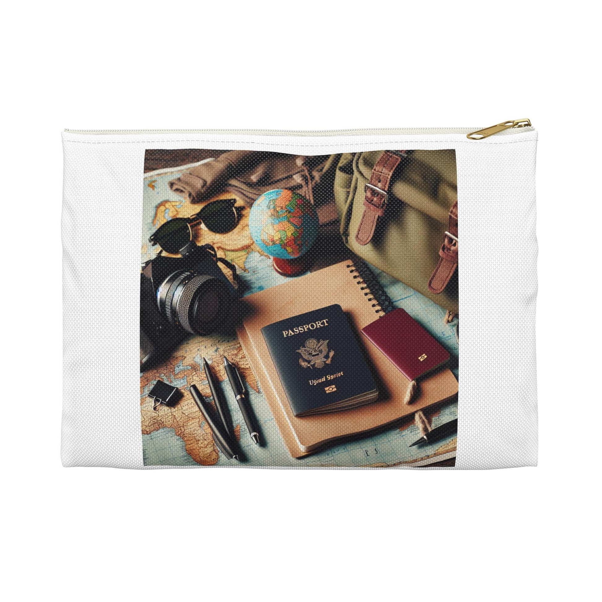 Patterned Zippered Accessory Pouch: Travel Toiletry Bag, Makeup Organizer, Cosmetic Case with T-Bottom - Toddcraft