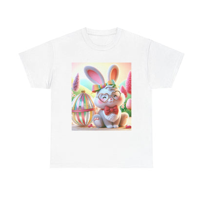 Easter Rabbit T-Shirt Unisex Heavyweight Cotton Tee Spring Holiday Fashion Cute Bunny Top - Toddcraft
