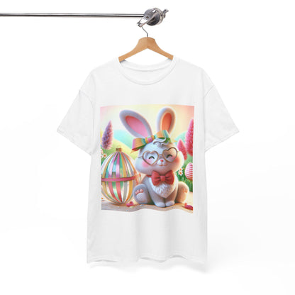 Easter Rabbit T-Shirt Unisex Heavyweight Cotton Tee Spring Holiday Fashion Cute Bunny Top - Toddcraft